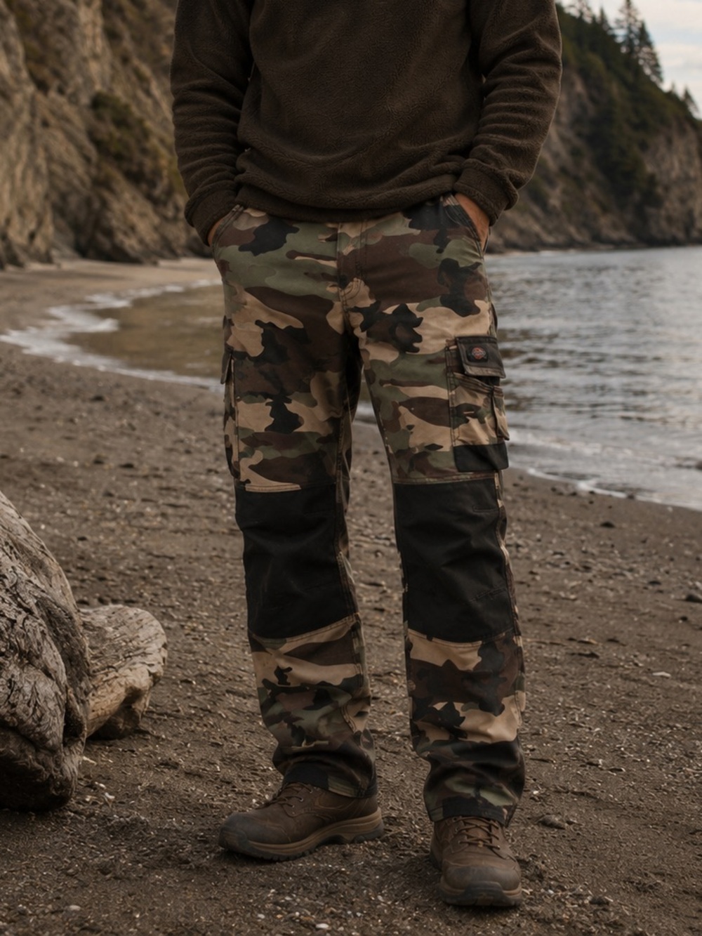 Dickies Camo Work Cargo Pants W40 L32 Ripstop Utility Carpenter Outdoor Heavy